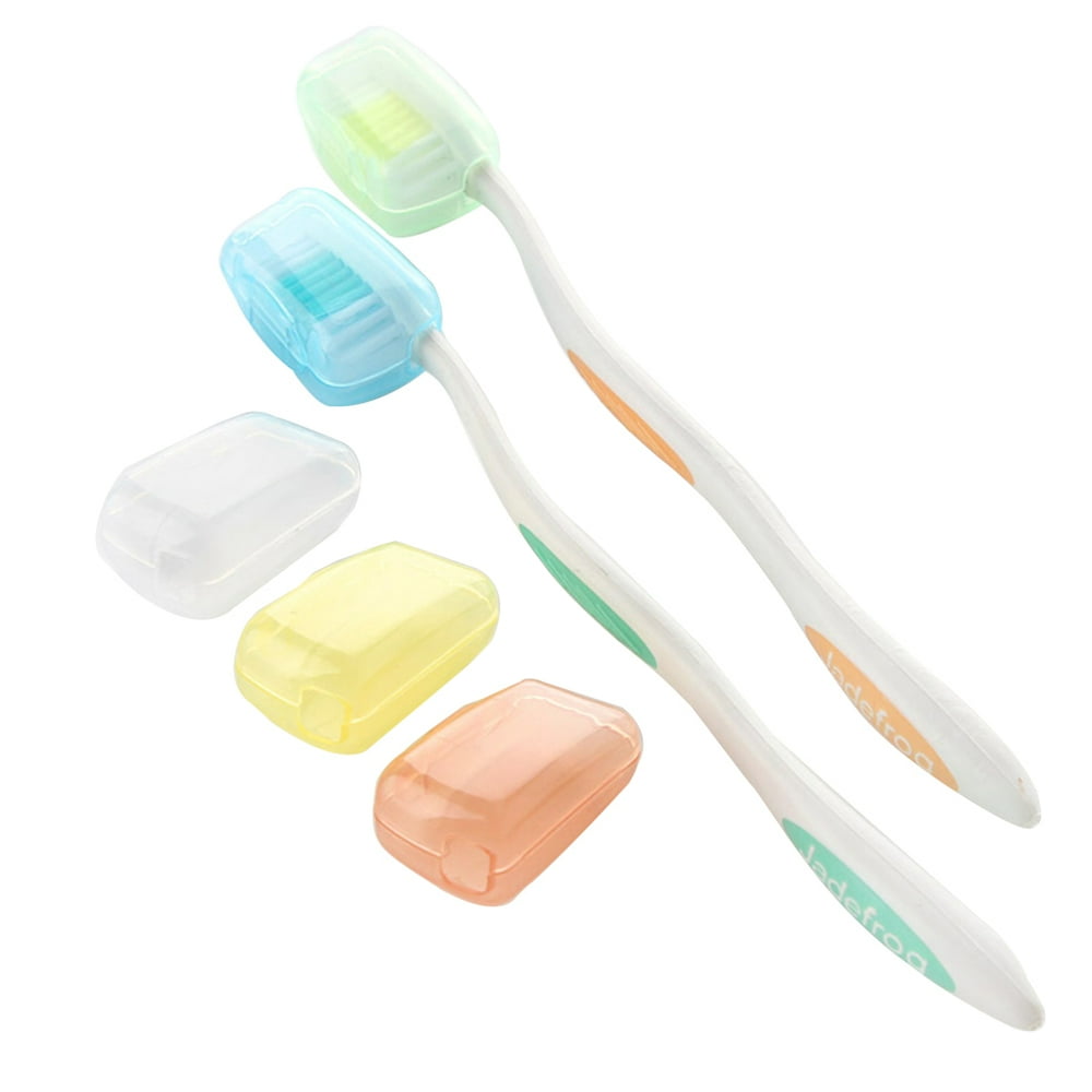 OUNONA 30pcs Portable Plastic Toothbrush Head Cover Cap Toothbrush
