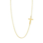 GELIN Sideways Cross Necklace in 14k Solid Gold