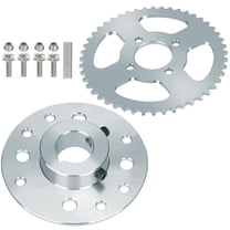 40/41/420 Chain 48T Sprocket Go Kart Sprocket Hub with 1" Bore 1/4" Keyway Fit for Go Kart Cart Predator 212cc 196cc 6.5hp Engine Heavy Duty Steel Silver Powersports Accessories Parts
