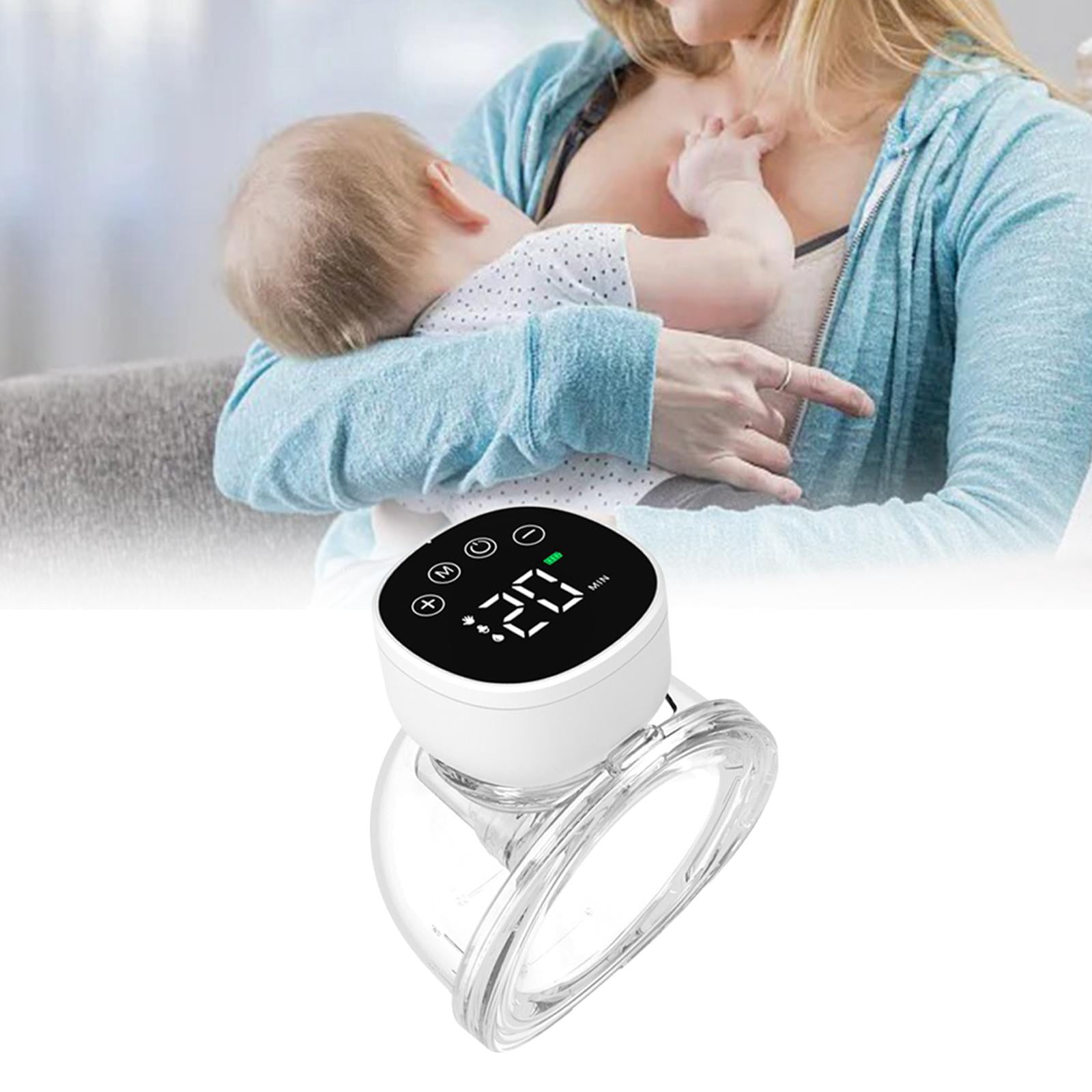 LeeQinersw Portable Milk Pump, Breastfeeding Pump, Strong Suction, Smart Display, Automatic Black 1pcs