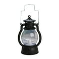 thumbnail image 2 of Flameless Light Vintage Lantern, Antiqued Flickering Lantern, LED Oil Lamp with Black, 2 of 8
