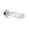 thumbnail image 4 of 10k White Gold Oval Ruby And Diamond Ring, 4 of 6