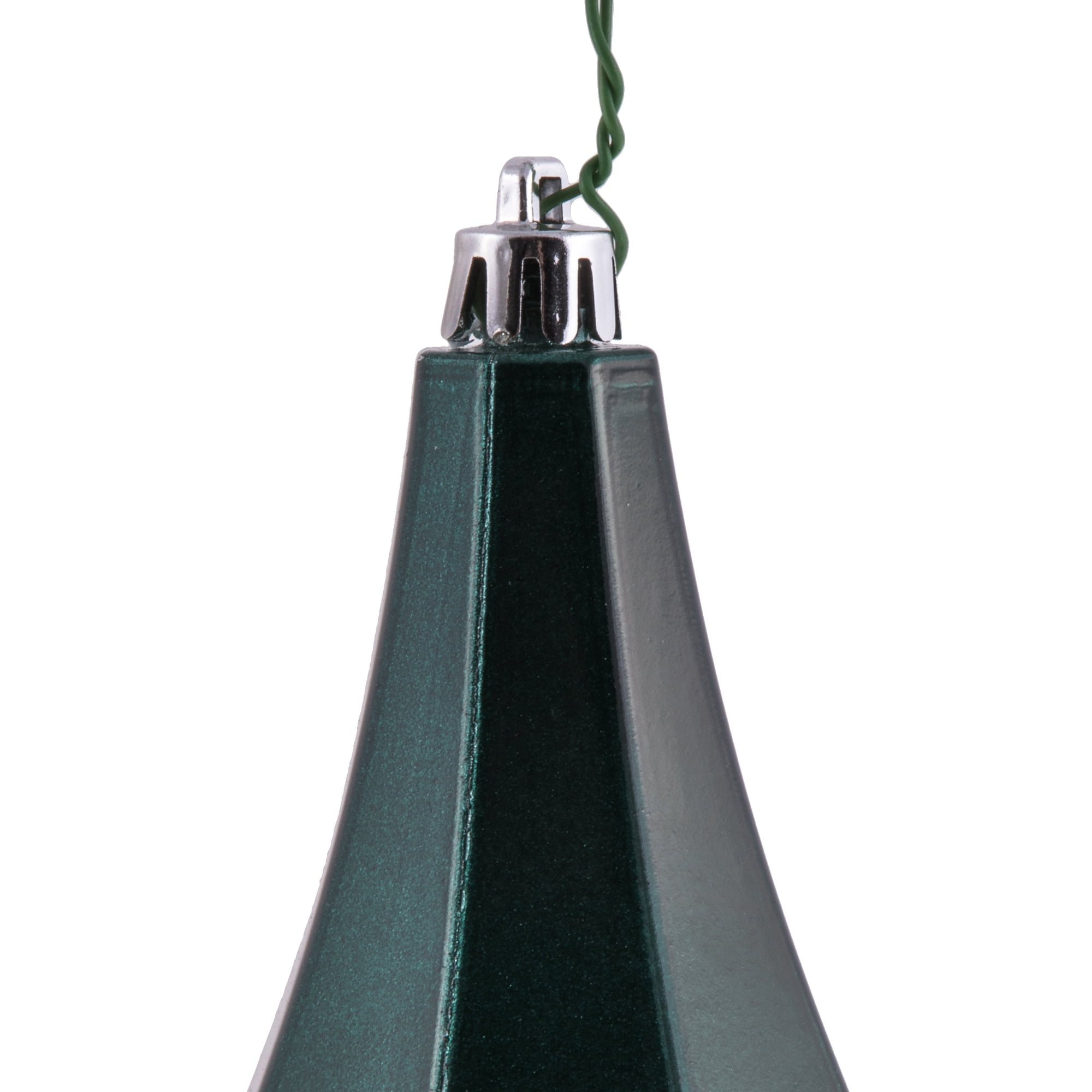 Vickerman 8" Sea Blue Candy Finish Diamond Finial Ornament, Pack of 2