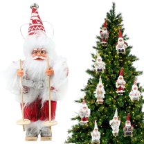 BinKFF Christmas Miniature Figurines, Mini Christmas Santa Claus Ornaments Christmas Miniature Ornament Resin Santa Figurines for Xmas Santa Claus Decoration Christmas Party Supplies