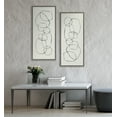 thumbnail image 6 of Kate and Laurel Sylvie Dancing Circles Framed Canvas Wall Art by Teju Reval of SnazzyHues, 18x40 Gray, Minimalist Modern Art for Wall, 6 of 6