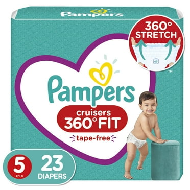 Pampers Cruisers 360 Fit Diapers, Active Comfort, Size 5, 23 ct