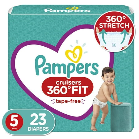 Pampers Cruisers 360 Fit Active Comfort Diapers, Size 5, 23 Ct