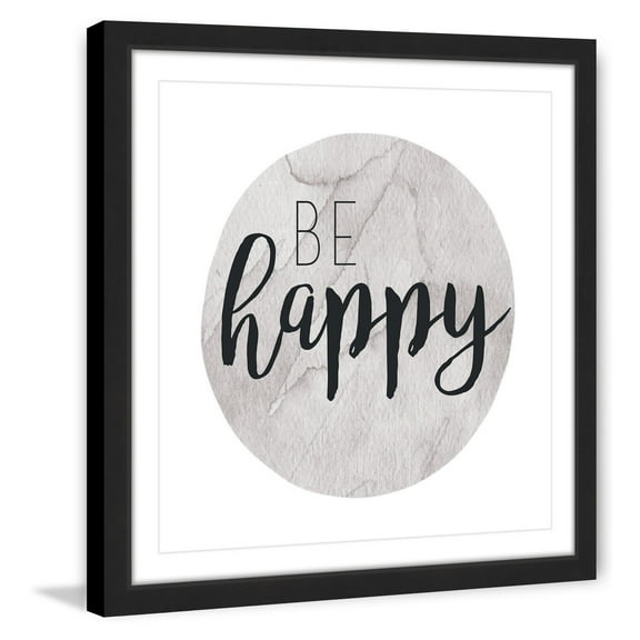 "Be Happy" Framed Painting Print