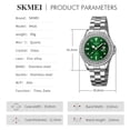 thumbnail image 4 of SKMEI Watches for Women Luxury Dress Waterproof Wrist Watch Stainless Steel Ladies Watch with Luminous Date, 4 of 9