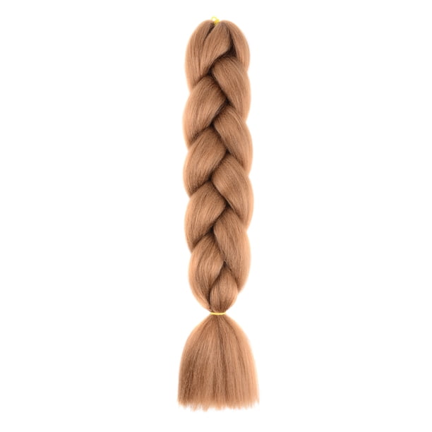 XmhyTop-A Extensiones de cabello trenzado ombré de 60 cm, 3 piezas de cabello trenzado sintético de color sólido para peinados diarios y de fiesta, color caqui oscuro