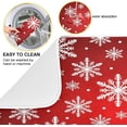 thumbnail image 2 of SKYSONIC Merry Christmas Dish Drying Mat 16x18 inch Snowflakes Santa Claus Snowman Winter Drying Pad Dish Drainer Mat Protector for Kitchen Countertops Counter, 2 of 6