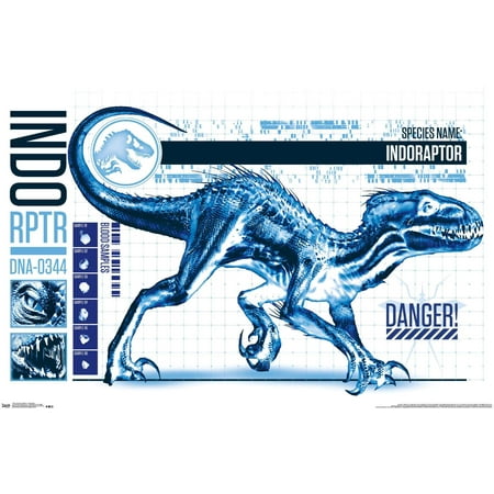 Jurassic World: Fallen Kingdom - Indo-Raptor Wall Poster, 14.725" x 22.375"