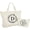 Letter D, variant on Personalized Initial Canvas Tote Bag with Zipper, Present Bag with Inner Pocket & Make Up Bag, Gifts for Women, Mom, Teachers, , Bridesmaids