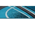 thumbnail image 4 of Allstar Modern Accent Rug with Curved Line design Deep Sky Blue 5' x 8' 5' x 8', 4 of 10