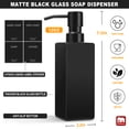thumbnail image 3 of GM GMISUN Glass Soap Dispenser, Matte Black Soap Bottle with Pump for Kitchen and Bathroom-350ml, 3 of 7