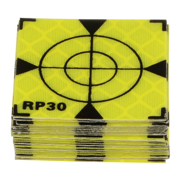 20 Packs Reflector Target Sheets 30mm Self Adhesive Reflective Tape Survey Target for Total Stations, Green