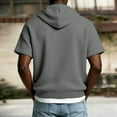 thumbnail image 4 of Hurxie Men's Short Sleeve Hoodie Workout Gym Athletic Cotton Lightweight Hooded T Shirts Sweatshirt Gray,M, 4 of 7