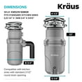 thumbnail image 6 of KRAUS WasteGuard High-Speed 1/2 HP Continuous Feed Ultra-Quiet Motor Garbage Disposal with Power Cord and Flange Included and Universal Mount, 6 of 15