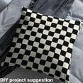 thumbnail image 2 of jejeloiu Geometric Plaid Fabric by the Yard 5 Yards,Modern Minimalism Geometric Fabric for Sewing,White Black Home Decor Fabric by the Yard For Teens,Ultra Soft Home Decor, 2 of 6