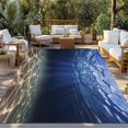 thumbnail image 2 of Navy Blue Ocean Waves Outdoor Rug for Patio/Deck/Porch, Non-Slip Large Area Rug 6 x 9 Ft, Summer Beach Coastal Abstract Indoor Outdoor Rugs Washable Area Rugs, Reversible Camping Rug Carpet Runner, 2 of 8