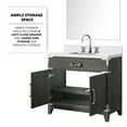 thumbnail image 6 of Laurel 36 in W Black Oak Single Vanity Cultured Marble Countertop, 34" Mirror & Faucet Set, 6 of 6