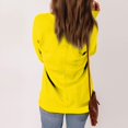 thumbnail image 5 of Kagetolytai Womens Tops Womens Casual V Neck Sweatshirt Loose Soft Long Sleeve Pullover Tops Solid Shirts With Side Pockets Plus Size Tops for Women Yellow XL, 5 of 7