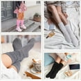thumbnail image 6 of LAKIDAY Women Slouch Socks 3 Pairs Long Cotton Knee High Thick Scrunch Socks, 6 of 6