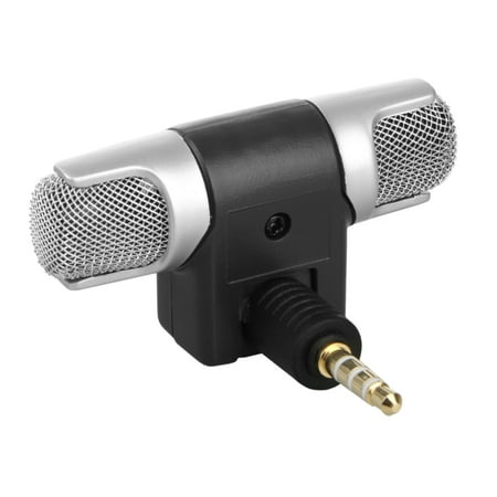 - Mini Portable Stereo Voice Sound Mic Microphone for Smart Phone PC w/ 3.5mm Jack