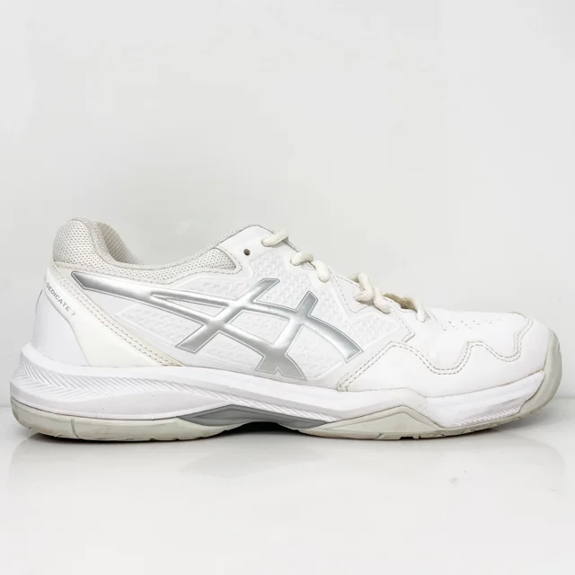 Asics Womens Gel Dedicate 7 1042A167 White Running Shoes Sneakers Size 10.5