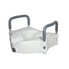 Drive Medical Elevated Raised Toilet Seat with Removable Padded Arms, Fits Most Toilets