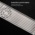 ZYLinear Shower Drain with Grate, 20x5.5cm Stainless Steel Smell