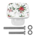 thumbnail image 1 of 4 Pieces Set Drawer Pulls Handle Square Wardrobe Cabinet Knobs with Stainless Steel Screws Furniture Kitchen Decor, 1 of 1