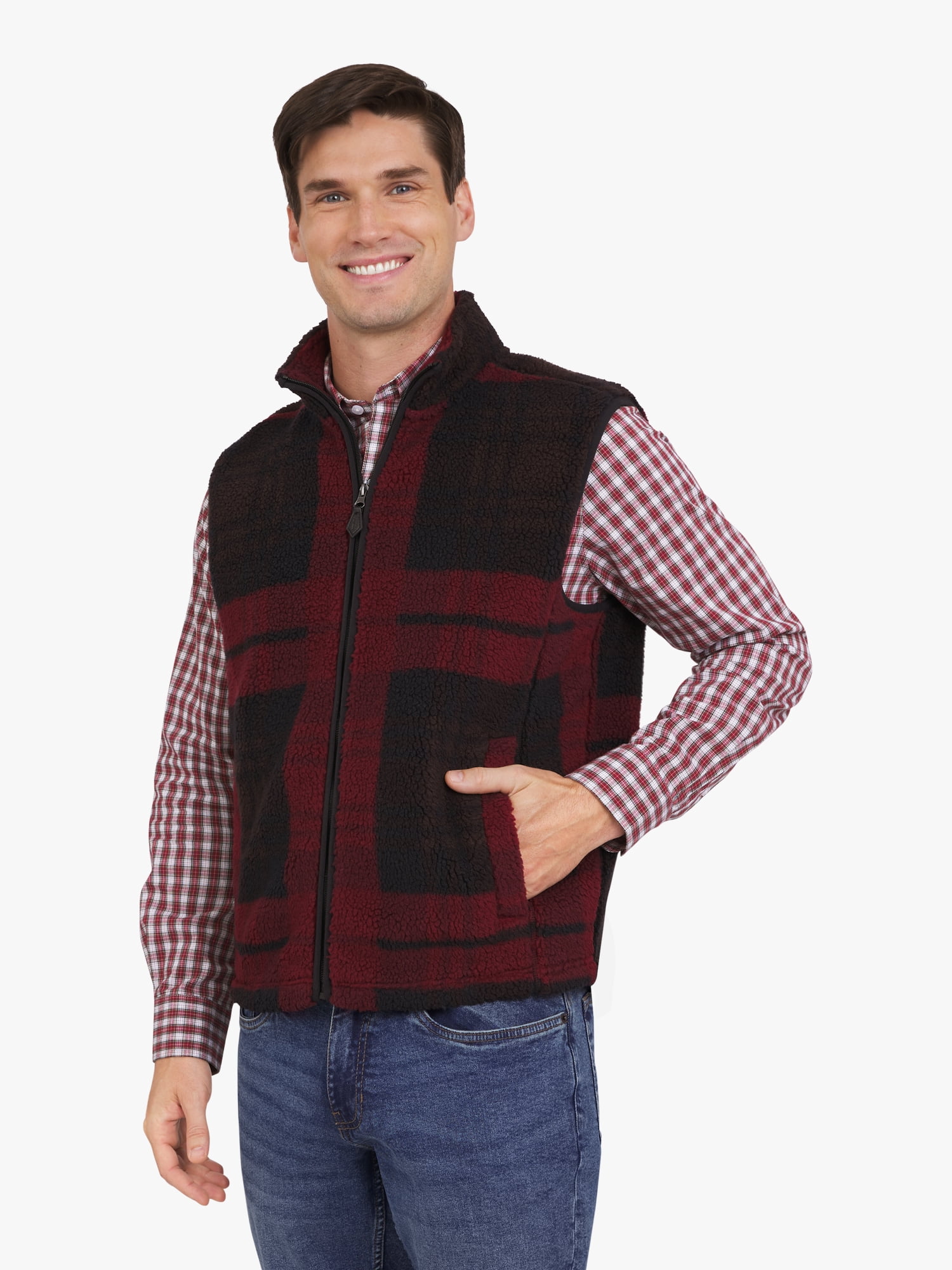 Chaps Men's & Big Men's High Pile Fleece Sherpa Vest, Sizes S-3XL