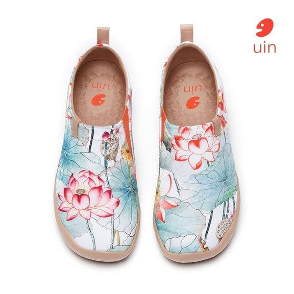 UIN Women's Walking Travel Shoes Slip On Canvas Casual Loafers Lightweight Comfort Fashion Sneaker