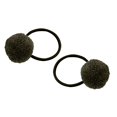 thumbnail image 4 of Lazos para el cabello de esponjosa para niñas pequeñas, para cabello grueso, y , diseñado para el cabello, 12 colores para elegir, ta Gris oscuro Hugo Lazos para el cabello Fuzzy Ball, 4 of 6