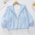 thumbnail image 6 of Favoffer Toddler Big Kid Boys Girls Long Sleeve Hoodie Summer Solid Color Lace Trim Cool Feeling UV Protection Breathable Casual Jacket for Daily Outdoor Sports Vacation Sizes 4-15Y, 6 of 9