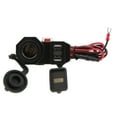 thumbnail image 5 of Motorcycle Dual USB Phone Charger 12V Waterproof Electric Bike Charger Socket with Cigarette Lighter Digital Voltmeter,, 5 of 5
