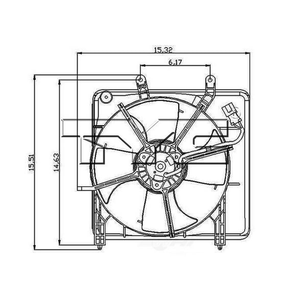Engine Cooling Fan Assembly Fits select: 2007-2008 HONDA FIT