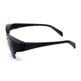 thumbnail image 3 of Polarized Reflective Color Mirror Half Rim Mens Fit Over Eyeglasses Sunglasses Shiny Black Blue Mirror, 3 of 4