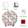 thumbnail image 4 of Bingfone Flamingo Flower Print Bone China Dinner Decorative Plates,Handmade Ceramic Dinner Plate with Stand for Home Club-10in, 4 of 6