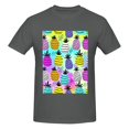 thumbnail image 4 of Bingfone Graffiti Pineapples Men'S Loose Fit Short-Sleeve Pocket T-Shirt, 4 of 7