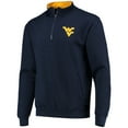 thumbnail image 2 of Men's Colosseum Navy West Virginia Mountaineers Tortugas Logo Quarter-Zip Jacket, 2 of 3