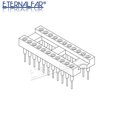 thumbnail image 4 of Zócalos de CI DIP8 DIP14 DIP16 DIP18 DIP20 DIP28 DIP40 Pines Orificio redondo 2,54 Conector de PCB Zócalo DIP 6 8 14 16 18 20 28 32 40 pines, 4 of 5