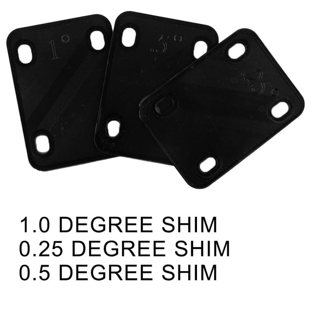 MYG 3 Pcs Electric Guitar Neck Shims 0.25 0.5 1 Degree Neck Plate Replacement Parts
