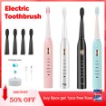 thumbnail image 2 of Cepillo de dientes eléctrico sónico con carga USB, 4 colores, IPX7, resistente al agua, modo de 5 velocidades, recargable por ultrasonidos, cepillo de dientes suave para adultos, 2 of 5
