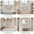 thumbnail image 6 of Fall Flower Tier Curtains, Vintage Autumn Bird Floral Tree Leaf Plant Light Filtering Kitchen Curtains, 2Pcs Rod Pocket Half Window Treatments Panels for Sink Cafe Cabinet Camper 27.5x36 Inches, 6 of 9