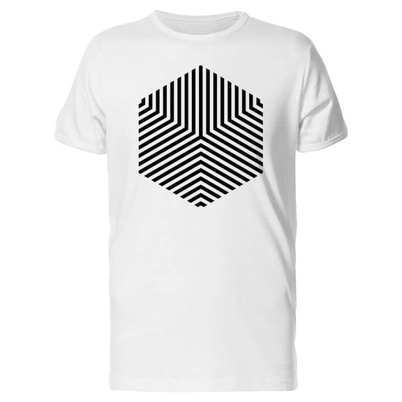 Abstract Striped Hexagon Tee Men's -Image by Shutterstock