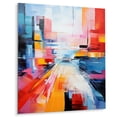 thumbnail image 2 of Designart "Spiral of Speed in Colorful Cubism III" Abstract Canvas Wall Art - Modern Colorful Abstract Collages Entryway Wall Art Print, 2 of 6