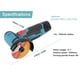 thumbnail image 3 of Mini Amoladora Angular De 12 V, Motor Cepillado, Portátil Y Versátil, Construcción De ABS Y Acero Inoxidable, Batería De Litio Recargable, Para Pulir, Cortar, Esmerilar, 3 of 7