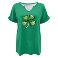 thumbnail image 4 of Tops Cortos para las Mujeres San Pablo's Día Impreso Cuello en V Envuelto Casual Top, Ligero para Todas las Estaciones Hogar Y Uso Diario, 4 of 8